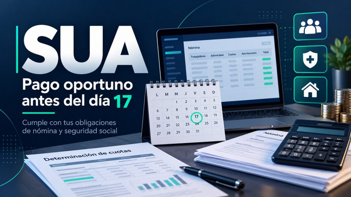 SUA: pago oportuno antes del día 17, con calendario, nómina y cálculo de cuotas